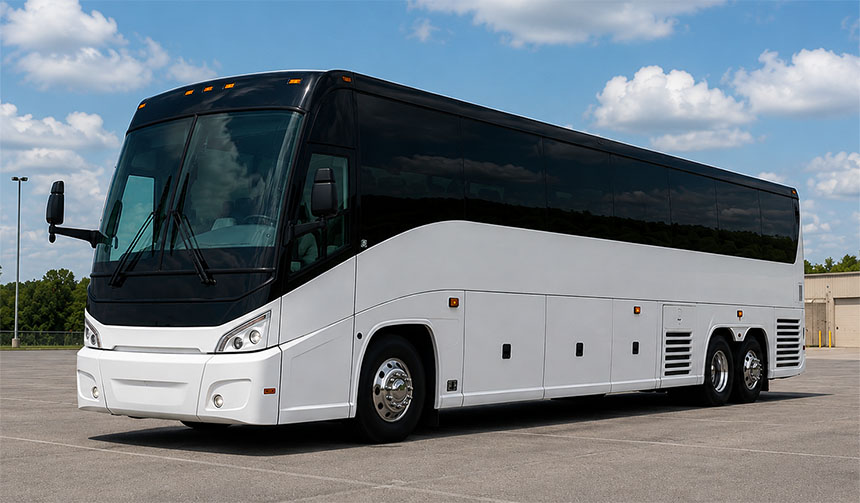 56-passenger charter bus available in Katy, TX