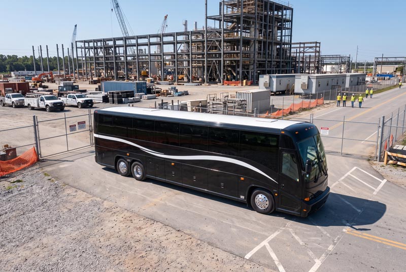 Construction Site Shuttle Bus Rentals in Katy, TX